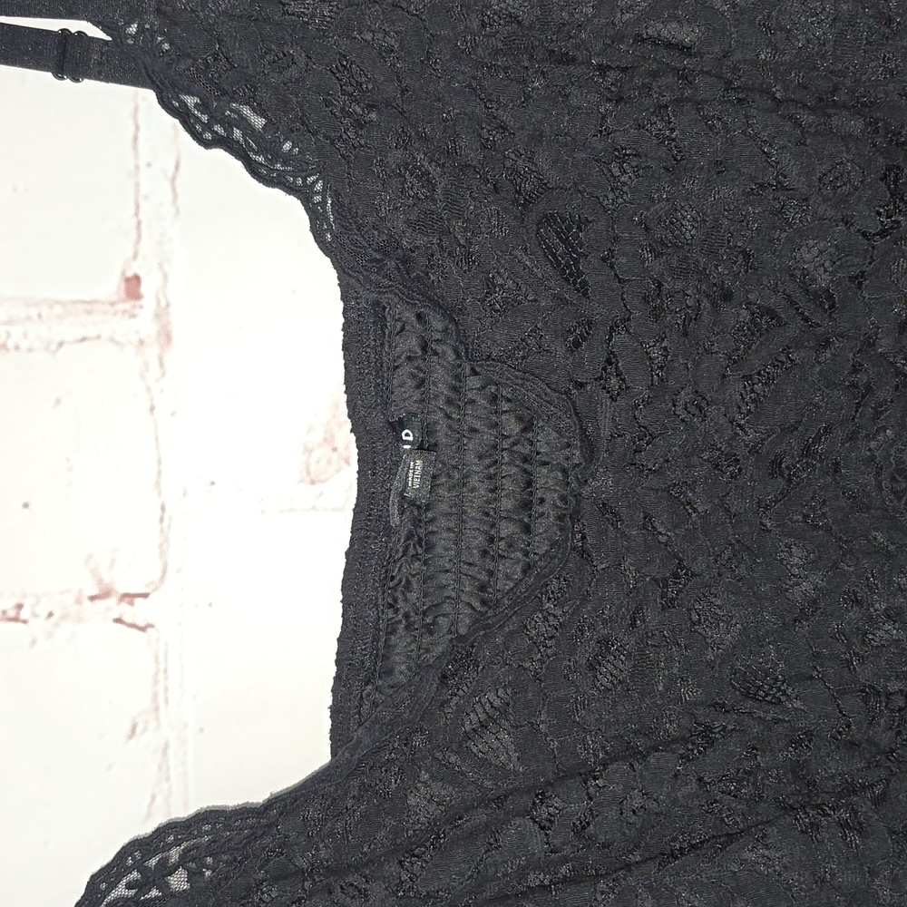 Torrid Lace Print Smocked Crop Top Black Womens Size 4x NWOT - Picture 2 of 12